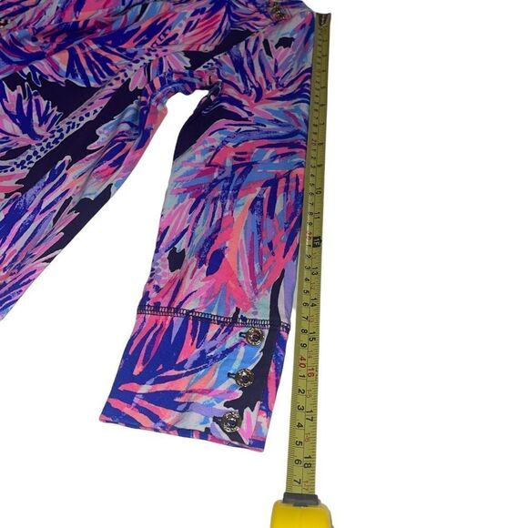 Lilly Pulitzer Sophie UPF 50+ Dress Bright Navy Palms Up - Size XS - Picture 3 of 10